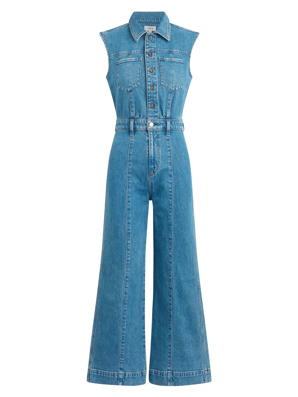 Joe's Jeans The Pasha Sleeveless Wide-Leg Denim Jumpsuit - Blue